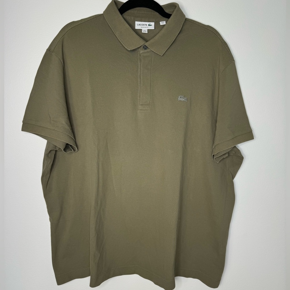 Lacoste khaki polo shirt size 3X